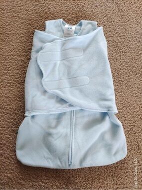 NWOB HALO Micro-Fleece Sleepsack Swaddle, 3-Way Adjustable Swaddle Blanket for N